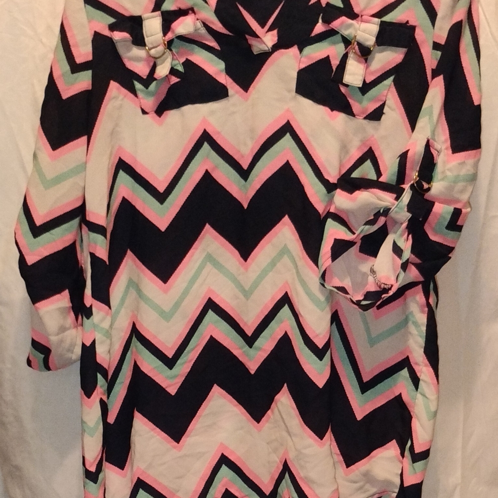 Rue21 Pink and Black Blouse